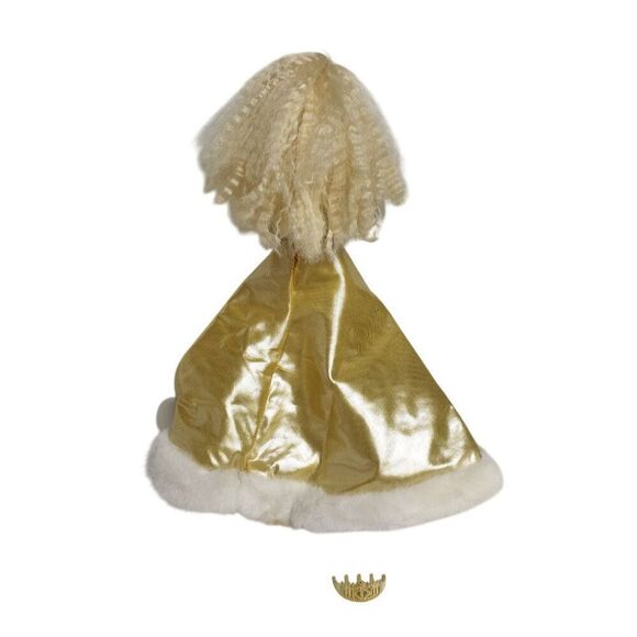 Vintage Barbie 1994 Holiday Doll In Gold With White Fur Trim & Accessories - Picture 5 of 5